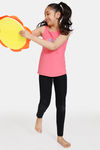 Rosaline Girls Knit Poly Top - Pink Lemonade — thumbnail 4